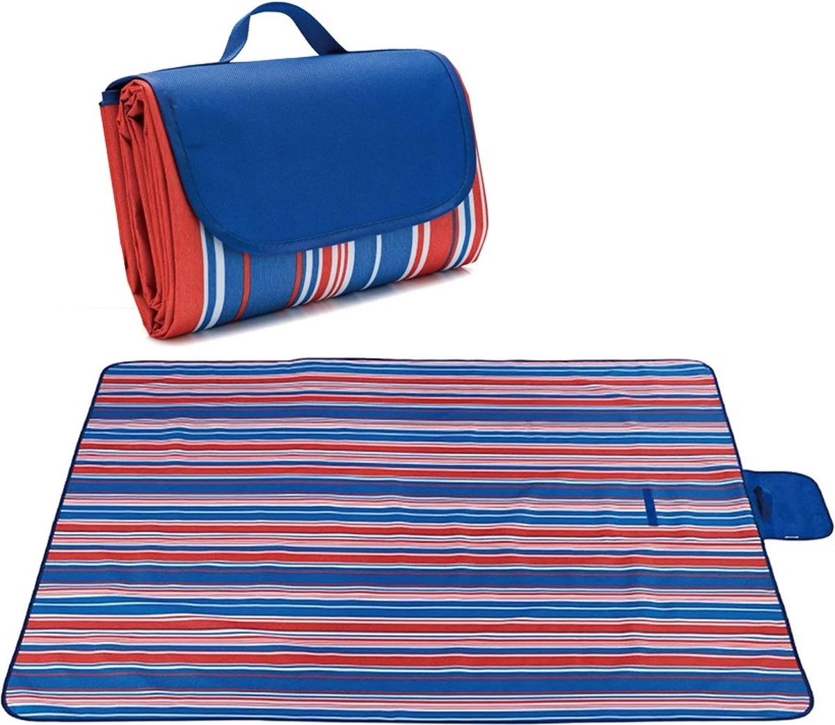 Tapis De Pique-nique De Plage - 145x200 Cm - Imperméable - Blauw Rouge - Couverture De Pique-nique 5 Tapis De Pique-nique De Plage - 145x200 Cm - Imperméable - Blauw Rouge - Couverture De Pique-nique – Image 3