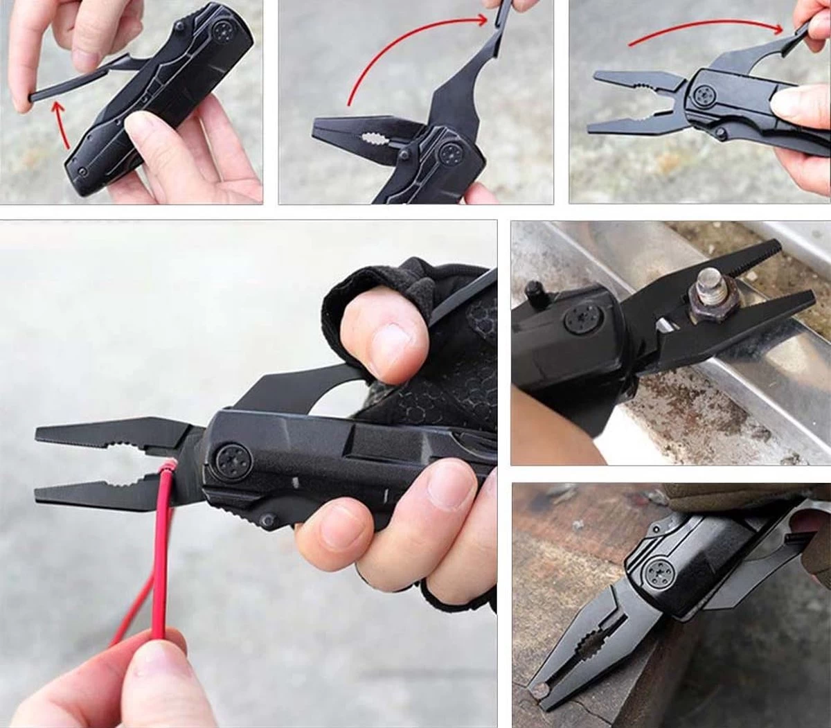 Couteau De Poche Multifonction 14 En 1 Avec étui De Transport Et Ensemble D'embouts De 9 Pièces - Camouflage - Couteau De Survie - Homme Cadeau - Set Cadeau - Couteau Papillon / Couteau Butterfly 8 Couteau De Poche Multifonction 14 En 1 Avec étui De Transport Et Ensemble D'embouts De 9 Pièces - Camouflage - Couteau De Survie - Homme Cadeau - Set Cadeau - Couteau Papillon / Couteau Butterfly – Image 6