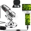 Cadeau FÊTE DES PÈRES - Cadeaux Papa - Caméra Microscope USB 40X à 1000X - Microscope Numérique Avec Support En Métal Et Étui De Transport Compatible Avec Android Windows 7 8 10 Linux Mac, Microscoo Portable -Magasin D'Équipement De Plein Air 1200x1064 1