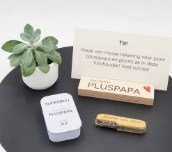 Vaderdag - Couteau De Poche Dans Coffret Coulissant + Porte Photo Offert, Cadeau Idéal Fête Des Pères / Paquet Cadeau Pour Pluspapa (bonuspapa)