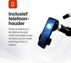 Télescope Tavaro - Télécommande Sans Fil - Stargazer - Adaptateur Smartphone - Avec Sac De Rangement - Carte Céleste - Zoom 120X - Trépied Réglable - Imperméable - Rotation 360° - Avec 2 Objectifs -Magasin D'Équipement De Plein Air 1200x1068 1