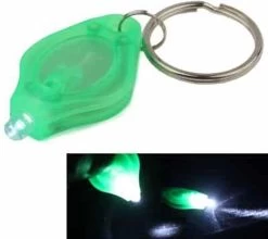 Mini Lampe De Poche LED, Lumière Blanche, Fonction Porte-clés, Interrupteur Marche / Arrêt Et Interrupteur Poussoir (vert)