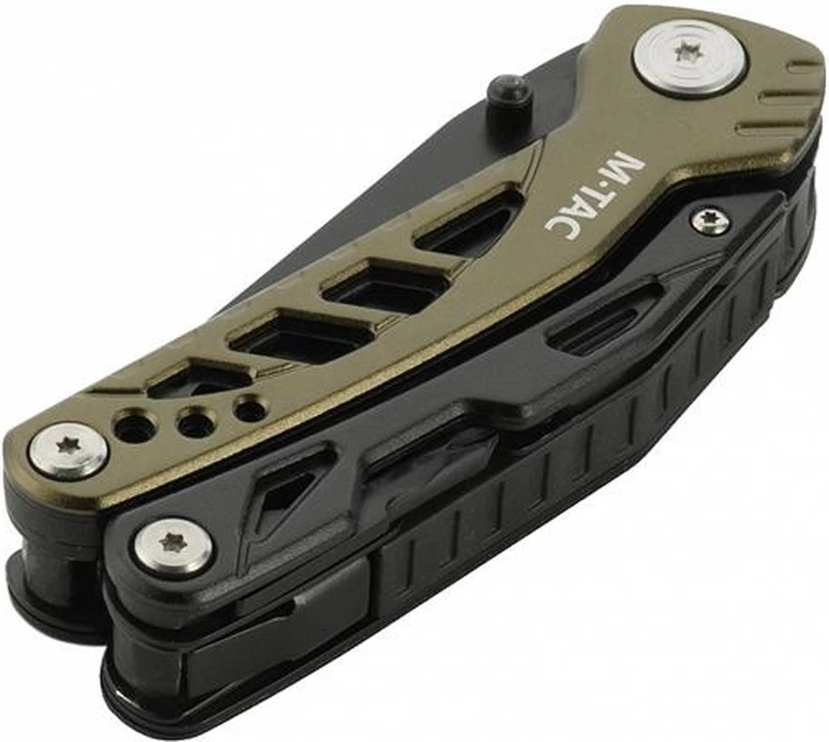 RAMBUX® M-Tac - Multitool - Vert Armée - Tactique - Couteau De Poche & Cutter & Ouvre-bouteille - Tournevis & Dénudeur & Scie à Main - Matériau Robuste - Acier Inoxydable 420 - Ergonomique 5 RAMBUX® M-Tac - Multitool - Vert Armée - Tactique - Couteau De Poche & Cutter & Ouvre-bouteille - Tournevis & Dénudeur & Scie à Main - Matériau Robuste - Acier Inoxydable 420 - Ergonomique – Image 3