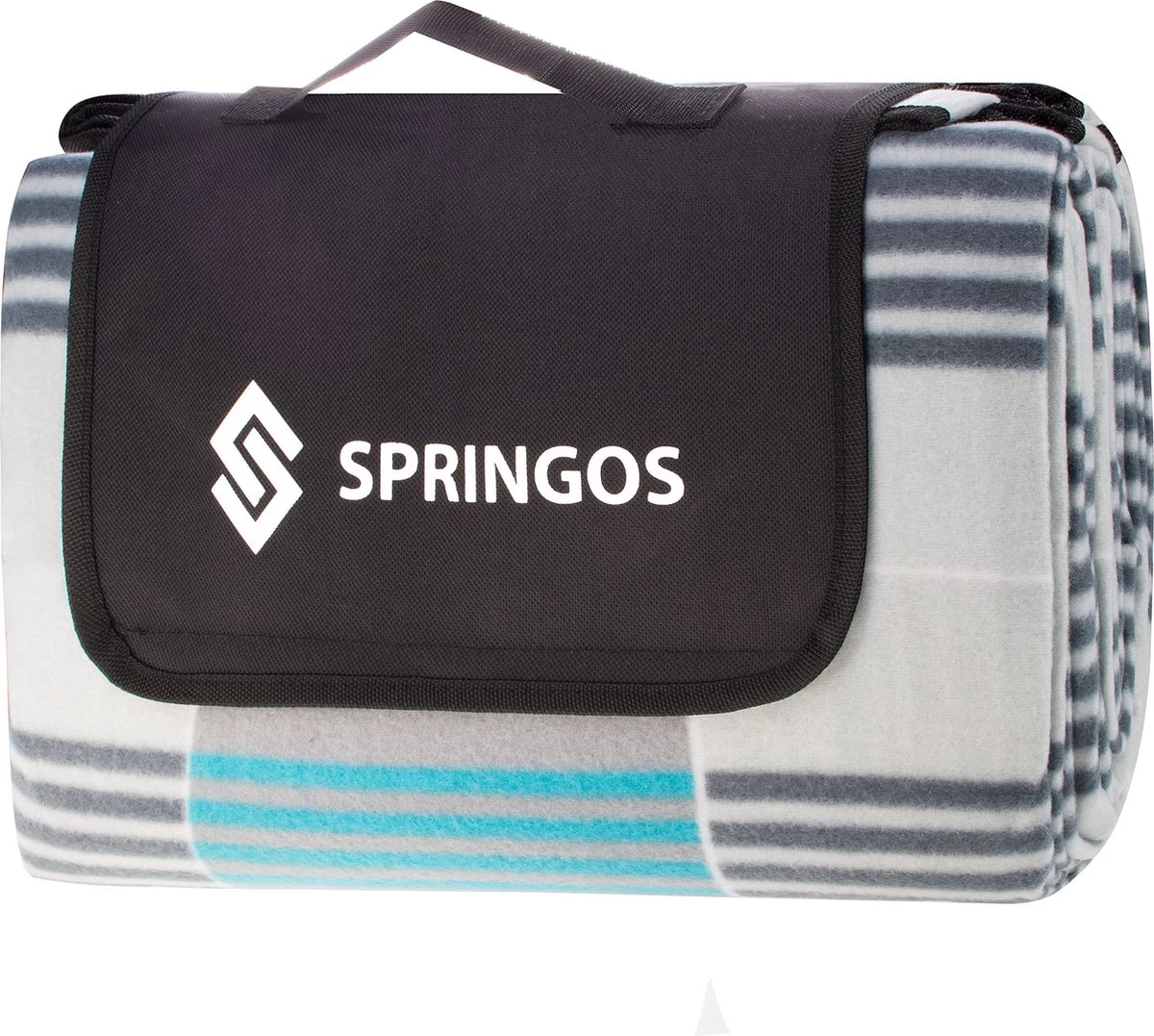 Couverture De Pique-nique Springos | Nappe De Pique-nique | Vêtement Extérieur | Pique-nique | 200x200cm | Gris / Bleu / Blanc 6 Couverture De Pique-nique Springos | Nappe De Pique-nique | Vêtement Extérieur | Pique-nique | 200x200cm | Gris / Bleu / Blanc – Image 4
