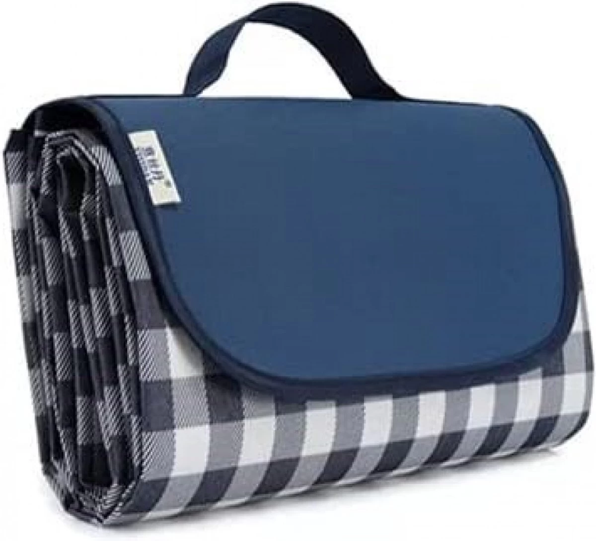 Tapis De Plage / Tapis De Pique-nique Facilement Pliable Dans Un Sac 145x200cm Bleu Et Blanc 5 Tapis De Plage / Tapis De Pique-nique Facilement Pliable Dans Un Sac 145x200cm Bleu Et Blanc – Image 3