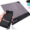 Couverture De Pique-nique Plein Air Freemind - Couverture De Plage En Nylon Ultra-légère - Hydrofuge, Compacte, Sans Sable - Mini Pocket Blanket - Avec Sac, 4 Piquets, Mousqueton (gris-noir) -Magasin D'Équipement De Plein Air 1200x1095 8