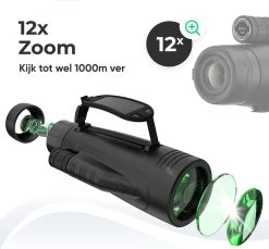 Jumelles Monoculaires Avec Trépied Jusqu'à 12x Zoom - Télescope Monoculaire Bird Viewer Avec Dragonne Et Prisma BAK4 - Longue-vue - 12x55 - Incl. Support De Téléphone -Magasin D'Équipement De Plein Air 1200x1114 3