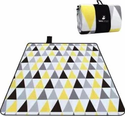 Couverture De Pique-nique Imperméable Yorbay XXL - 200x200 Cm - Couverture D'extérieur Jaune