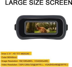 DrPhone NightVision - LED Infrarouge - Jumelles - Prendre Des Photos / Vidéos - ÉCRAN HD -2,3 POUCES - Zoom 4X - Vision Nocturne 250-300 Mètres - BATTERIE INCL - Zwart -Magasin D'Équipement De Plein Air 1200x1118