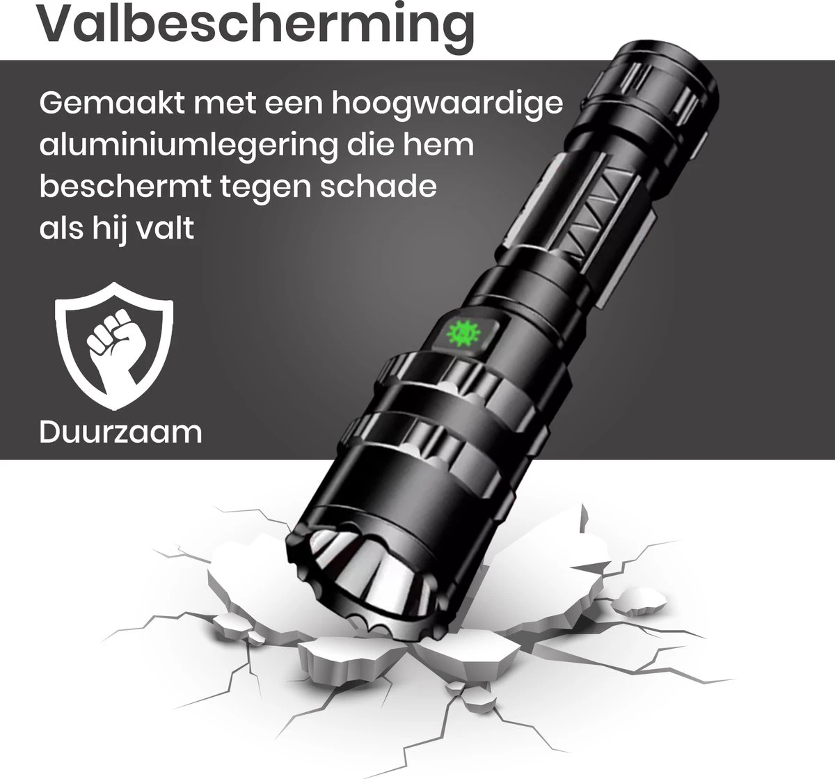 Lampe De Poche LED Rechargeable - Lampe De Poche Militaire Avec Boîte De Rangement Et Rechargeable USB - Fonction Zoom - Étanche 8 Lampe De Poche LED Rechargeable - Lampe De Poche Militaire Avec Boîte De Rangement Et Rechargeable USB - Fonction Zoom - Étanche – Image 6