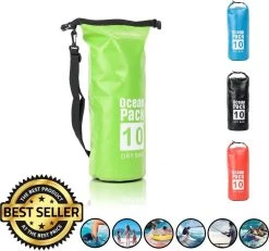 Decopatent® Waterproof Bag - Dry Bag - 10L - Ocean Pack - Dry Sack - Survie Plein Air Backpack - Sacs Secs - Sac De Bateau - Sac De Voile - Vert