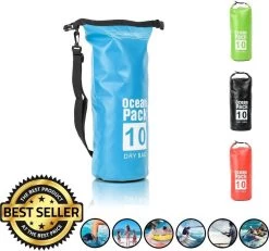 Decopatent® Waterproof Bag - Dry Bag - 10L - Ocean Pack - Dry Sack - Survie Plein Air Backpack - Sacs Secs - Sac De Bateau - Sac De Voile - Blauw