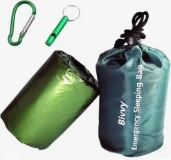 Sac De Couchage De Survie D'Urgence - Camping - Marche - Couverture D'Urgence à Isolation Thermique Imperméable - Avec Sifflet D'Urgence