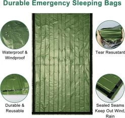 Sac De Couchage D'urgence Lot De 2 Sac De Survie Léger Et étanche Couvertures D'urgence Thermiques Équipement De Survie Portable En Mylar Avec Sifflet Pour Le Camping, La Randonnée, Les Activités De Outdoor -Magasin D'Équipement De Plein Air 1200x1127