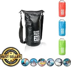Decopatent® Waterproof Bag - Dry Bag - 20L - Ocean Pack - Dry Sack - Survie Plein Air Backpack - Sacs Secs - Sac De Bateau - Sac De Voile - Zwart