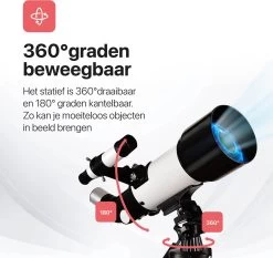 Télescope Tavaro - Télécommande Sans Fil - Stargazer - Adaptateur Smartphone - Avec Sac De Rangement - Carte Céleste - Zoom 120X - Trépied Réglable - Imperméable - Rotation 360° - Avec 2 Objectifs -Magasin D'Équipement De Plein Air 1200x1132 3