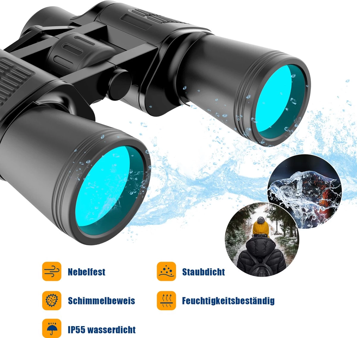 Jumelles Blazelife 12x50 - Vision Nocturne - Résistantes à L'eau - Set Compact Avec Adaptateur Pour Smartphone, étui De Transport, Chiffon Miroir 8 Jumelles Blazelife 12x50 - Vision Nocturne - Résistantes à L'eau - Set Compact Avec Adaptateur Pour Smartphone, étui De Transport, Chiffon Miroir – Image 6