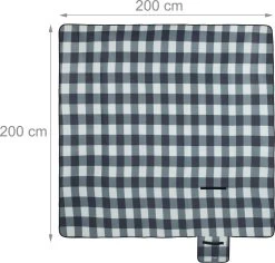 Couverture De Pique-nique Relaxdays 200x200 Cm - à Carreaux - Couverture Extérieure Imperméable - Couverture Polaire - Couverture -Magasin D'Équipement De Plein Air 1200x1147 1