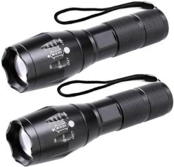 Lampes De Poche Tactiques Besjaar (lot De 2), Lampe De Poche LED Ultra Lumineuse, Mise Au Point Réglable Avec Zoom, étanche IP65, Portable, 5 Modes D'éclairage Pour Intérieur Et Extérieur, Camping, Urgence, Randonnée (lot De 2)
