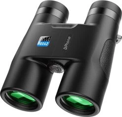 DrPhone APL11 Jumelles Professionnelles Puissantes Avec Mise Au Point Automatique Unique - 10X42 - Objectifs Entièrement Multi - Grossissement 10x - Objectif 42MM - BAK4 - Zwart