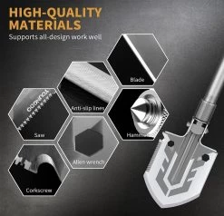 YOUNGDO Pelle Pliante, 16 Fonctions, 76 Cm, Pelle, Survie Avec 3 Tubes En Aluminium Antidérapants Réglables, Pelle Pliable Pour Le Camping, La Randonnée En Outdoor , La Chasse, L'expédition, Le Jardin 10 YOUNGDO Pelle Pliante, 16 Fonctions, 76 Cm, Pelle, Survie Avec 3 Tubes En Aluminium Antidérapants Réglables, Pelle Pliable Pour Le Camping, La Randonnée En Outdoor , La Chasse, L'expédition, Le Jardin -Magasin D'Équipement De Plein Air 1200x1155 5