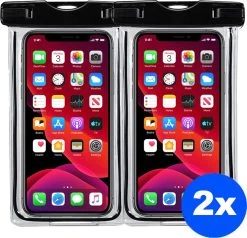 Coques De Téléphone étanches Housses - Coque étanche 2 Pièces Pour Tous Les Téléphones - Coque De Téléphone Transparente - Zwart Et Wit - 21,5 X 10,5 X 1