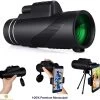 Télescope Monoculaire, 40 X 60 Haute Power Monoculaire HD Monoculaire HD Avec Support Pour Smartphone Et Trépied, étanche, Monoculaire Avec Observation Des Oiseaux, Camping, Marche, Voyages, Chasse -Magasin D'Équipement De Plein Air 1200x1160 4