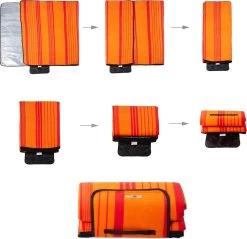 Couverture De Pique-nique Relaxdays - 200x200 - Couverture Polaire - Tapis D'extérieur - Orange Rouge - Rayé -Magasin D'Équipement De Plein Air 1200x1161 3