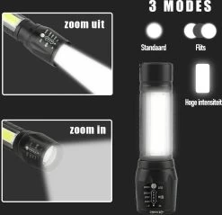 Lampe De Poche Qtronic LED Rechargeable Avec Fonction Zoom - Lampe De Poche Militaire - Étanche - Rechargeable Par USB (chargeur Et Batterie Inclus). 14 Lampe De Poche Qtronic LED Rechargeable Avec Fonction Zoom - Lampe De Poche Militaire - Étanche - Rechargeable Par USB (chargeur Et Batterie Inclus). -Magasin D'Équipement De Plein Air 1200x1162 2