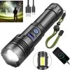 Lampe De Poche Zacro - Led Rechargeable - Lampe De Poche Militaire - 100 000 Lumens - Avec 7 Modes - Lumière Latérale COB - Étanche - Pour Urgence, Camping, Maison -Magasin D'Équipement De Plein Air 1200x1162 5