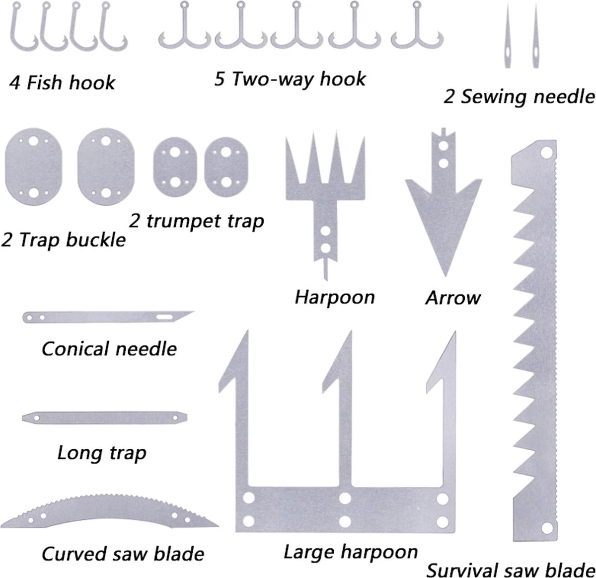Kit De Survie - Kit De Camping - 61 Outils Multifonctions En 1 - Kit De Survie - 15 éléments En 1 - Compact - Camping En Plein Air - Kit D'urgence - Kit De Survie - Camping 16 Kit De Survie - Kit De Camping - 61 Outils Multifonctions En 1 - Kit De Survie - 15 éléments En 1 - Compact - Camping En Plein Air - Kit D'urgence - Kit De Survie - Camping – Image 14