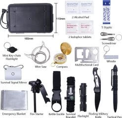 Kit De Survie Ultime Multitool 16 En 1 | Camping En Plein Air Backpacking Kit De Survie D'urgence XXL étanche| Boîte Multifonction SOS EDC - Bamled 19 Kit De Survie Ultime Multitool 16 En 1 | Camping En Plein Air Backpacking Kit De Survie D'urgence XXL étanche| Boîte Multifonction SOS EDC - Bamled -Magasin D'Équipement De Plein Air 1200x1163 15