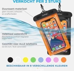 Étuis De Téléphone étanches - Set De 2 Pièces Drybag - Étui De Téléphone Sous-marin Pour Tous Les Téléphones - Étui De Téléphone étanche Earkings - Zwart Et Oranje -Magasin D'Équipement De Plein Air 1200x1163 2