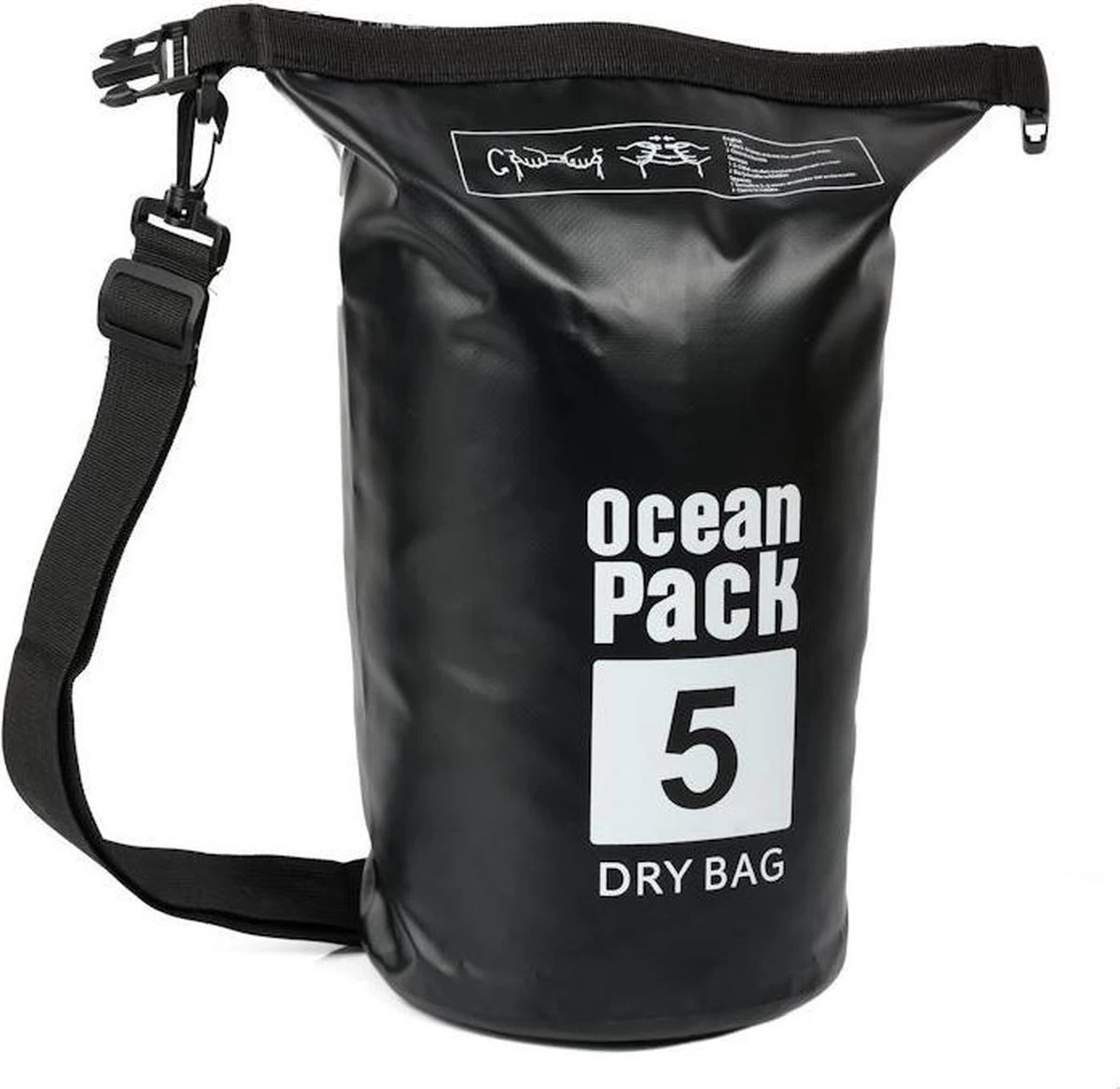 Decopatent® Waterproof Bag - Dry Bag - 5L - Ocean Pack - Dry Sack - Survie Plein Air Backpack - Sacs Secs - Sac De Bateau - Sac De Voile - Zwart 9 Decopatent® Waterproof Bag - Dry Bag - 5L - Ocean Pack - Dry Sack - Survie Plein Air Backpack - Sacs Secs - Sac De Bateau - Sac De Voile - Zwart – Image 7