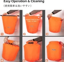 Bluefield - Sac De Transport étanche Avec Bandoulière - 10 Litres Drybag - Sac De Sport Léger - Imperméable - Pour Bateau, Nager, Kayak, Sports Nautiques, Flottant - Oranje -Magasin D'Équipement De Plein Air 1200x1167