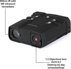 Bolture Night Vision - Jumelles Avec Vision Nocturne - Lunettes De Vision Nocturne Avec Infrarouge - Jumelles Infrarouges - Enregistrement Vidéo - 1080P - 32 GB -Magasin D'Équipement De Plein Air 1200x1168