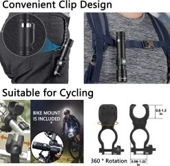 Aukelly Lampe De Poche LED Lampe De Poche Puissante Lampe De Poche Rechargeable Lampe De Poche Puissante 1000 Lumens, 4 Modes, Zoomable, Lampe De Poche LED Rechargeable Par USB, Batterie 18650 Intégrée [Classe énergétique A+++] -Magasin D'Équipement De Plein Air 1200x1170 2