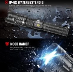 Lampe De Poche LED Militaire Améliorée | Rechargeable | Étanche | Batterie Externe | 1200 Lumens | Noir | Incl. Boîte De Rangement Batterie Et Divers Chargeurs | 13 Lampe De Poche LED Militaire Améliorée | Rechargeable | Étanche | Batterie Externe | 1200 Lumens | Noir | Incl. Boîte De Rangement Batterie Et Divers Chargeurs | -Magasin D'Équipement De Plein Air 1200x1175 12