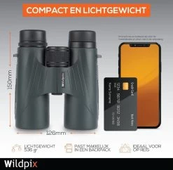 Jumelles Wildpix EAGLE 10X42 Vert - Visionneuse Complète Avec Bandoulière Et étui De Transport - Aussi Pour Les Porteurs De Lunettes -Magasin D'Équipement De Plein Air 1200x1175 7