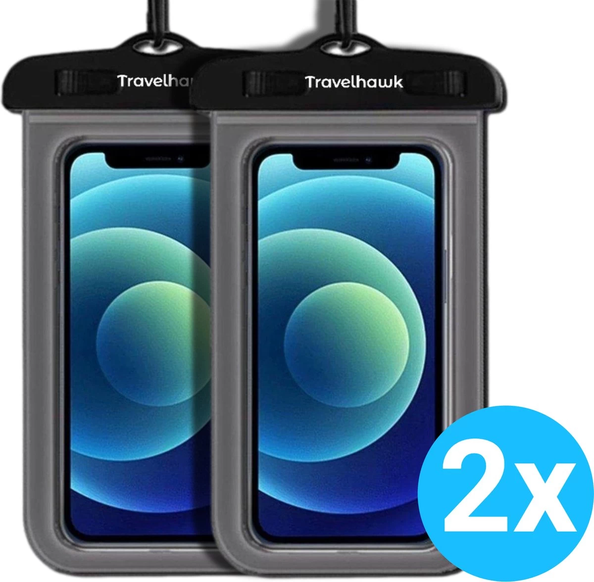 Travelhawk Étuis étanches Pour Housses De Téléphone - Set De 2 Pièces Drybag - Étui Pour Téléphone Sous-marin - Pochette étanche Pour Téléphone - Convient à Tous Les Smartphones - Également Pour Passeport Et Cartes De Débit - Zwart 3 Travelhawk Étuis étanches Pour Housses De Téléphone - Set De 2 Pièces Drybag - Étui Pour Téléphone Sous-marin - Pochette étanche Pour Téléphone - Convient à Tous Les Smartphones - Également Pour Passeport Et Cartes De Débit - Zwart