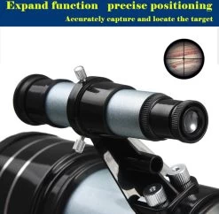 DrPhone SUPERNOVAX2 Junior Astronomical HD Télescope Portable - 300X70mm - Grossissement 150x - Monoculaire Avec Trépied Et Support De Téléphone - Convient Aux Débutants En Astronomie / Enfants Et Adultes - Cyan -Magasin D'Équipement De Plein Air 1200x1176 3