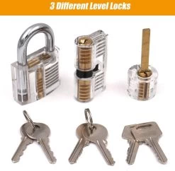 Ensemble De Crochetage - Ensemble Complet - Y Compris 3 Serrures Transparentes Et étui De Rangement - 30 Pièces - Zwart -Magasin D'Équipement De Plein Air 1200x1178 5