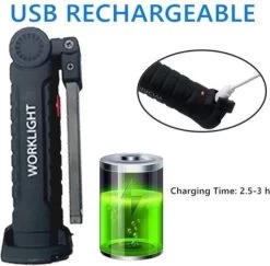 TLVX Lampe De Travail LED Rechargeable Petite - Lampe LED à Piles - Lampe De Poche LED - Lampe LED - Lampe De Travail - Lampe De Garage - Dimmable - Crochet - Magnétique - Base Magnétique - Bras Pivotant - 2000 Lumen -Magasin D'Équipement De Plein Air 1200x1179 5