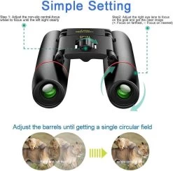 Mini Jumelles Compactes DrPhone V7 -30x60mm - Pour Adultes / Enfants / Voyages / Observation Des Vogels / Randonnée Etc. - Zwart -Magasin D'Équipement De Plein Air 1200x1181
