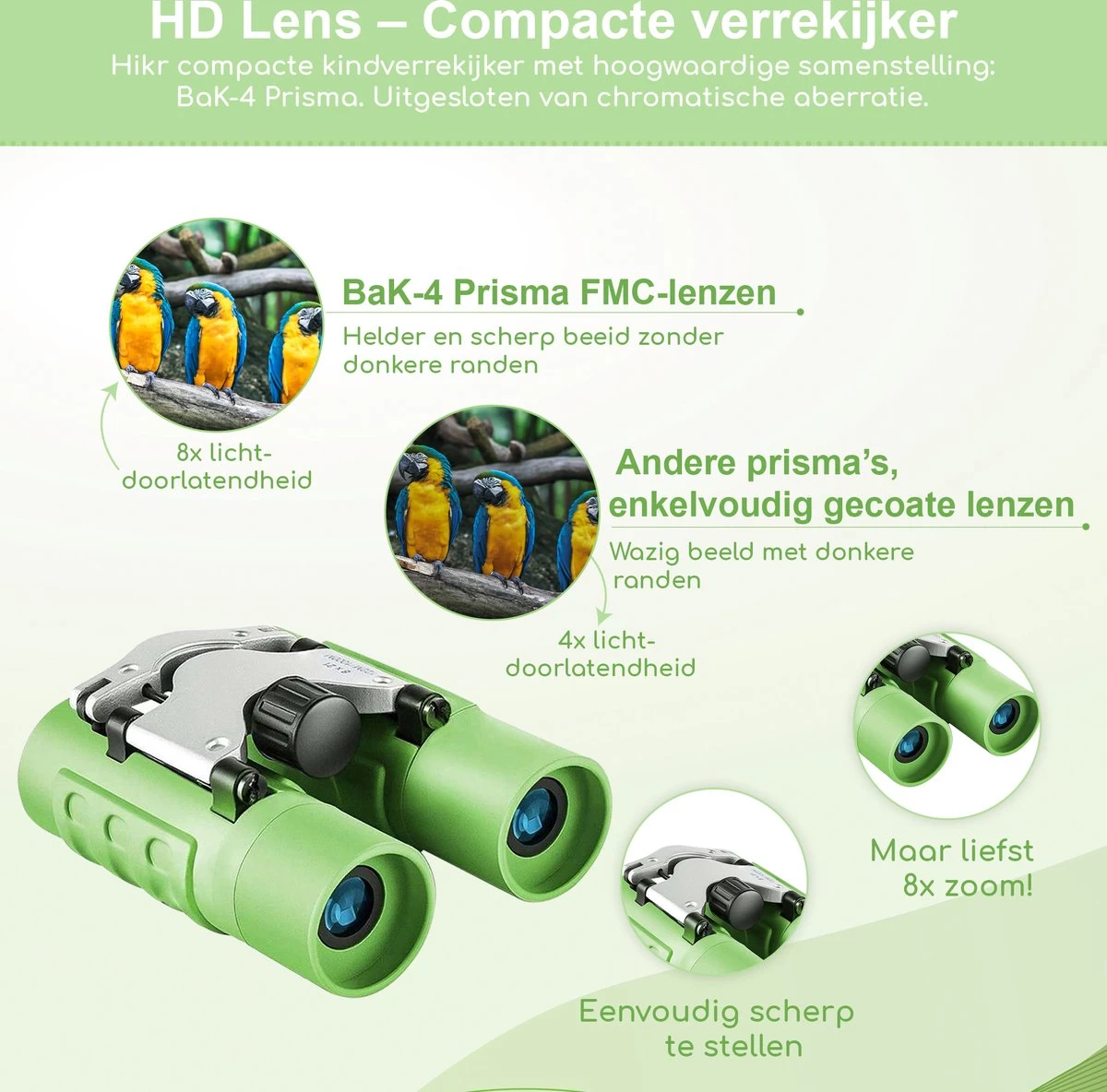Jumelles Hikr® Enfants - Jumelles Pour Enfants - BaK-4 8x21 - Compactes Et Légères - Jumelles Jouets Et Juniors - Observation Des Oiseaux - Jumelles Kinder 5 Jumelles Hikr® Enfants - Jumelles Pour Enfants - BaK-4 8x21 - Compactes Et Légères - Jumelles Jouets Et Juniors - Observation Des Oiseaux - Jumelles Kinder – Image 3