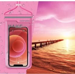 Étuis étanches IPX8 Pour Housses De Téléphone - Rose - Pochette étanche - Téléphone - Étui étanche - Sous-marin - Universel - Convient à Tous Les Smartphones Jusqu'à 7,5 Pouces