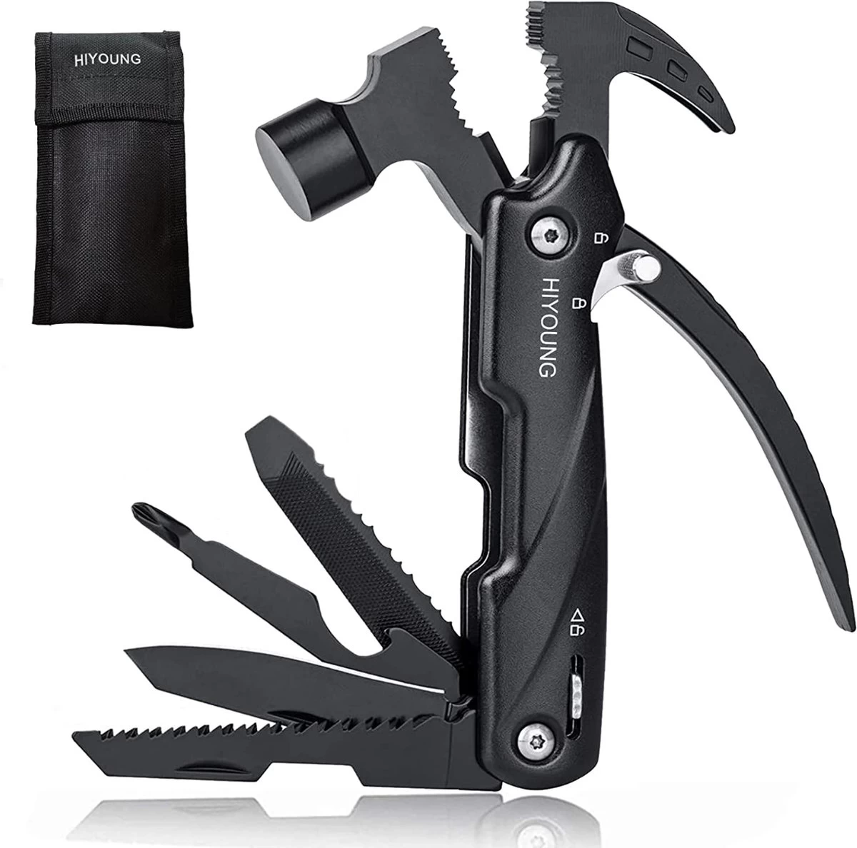 HIYOUNG Cadeaux Pour Hommes, Marteau à Outils Multifonctions, Marteau Artisanal 12 En 1, Cadeau De Fête Des Pères, Camping Multi-outils, Avec Couteau, Scie, Adapté Au Camping, Réparations/randonnée 3 HIYOUNG Cadeaux Pour Hommes, Marteau à Outils Multifonctions, Marteau Artisanal 12 En 1, Cadeau De Fête Des Pères, Camping Multi-outils, Avec Couteau, Scie, Adapté Au Camping, Réparations/randonnée