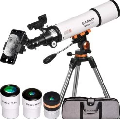 Télescope D'astronomie, Portable Et Puissant 20x-250x, Facile à Assembler Et à Utiliser, Idéal Pour Les Adultes Débutants. Télescope Pour La Lune, Les Planètes Et L'observation Des étoiles.