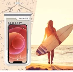 Étuis étanches IPX8 Pour Housses De Téléphone - Or - Pochette étanche - Téléphone - Étui étanche - Sous-marin - Universel - Convient à Tous Les Smartphones Jusqu'à 7,5 Pouces