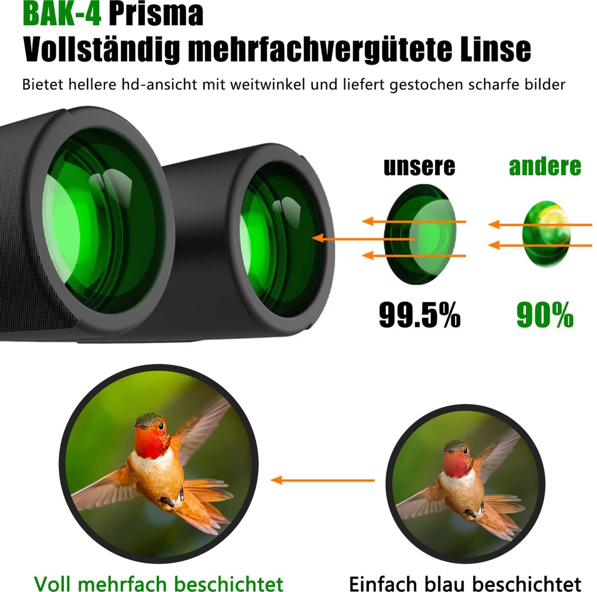 Jumelles Blazelife 12x42 - Vision Nocturne - Résistantes à L'eau - Set Compact Avec Adaptateur Pour Smartphone, étui De Transport, Chiffon Miroir 7 Jumelles Blazelife 12x42 - Vision Nocturne - Résistantes à L'eau - Set Compact Avec Adaptateur Pour Smartphone, étui De Transport, Chiffon Miroir – Image 5